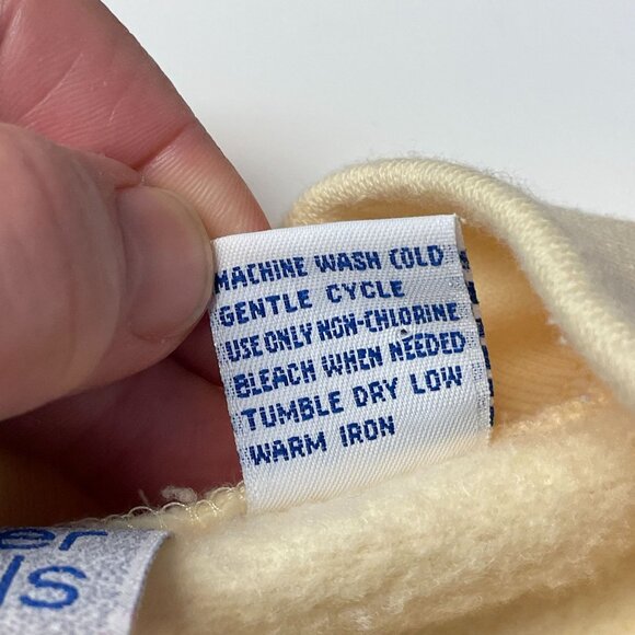 Vintage Grandmacore Fleece Jacket Sz M Oversized Embroidered Floral Hipster Cozy - Picture 11 of 12